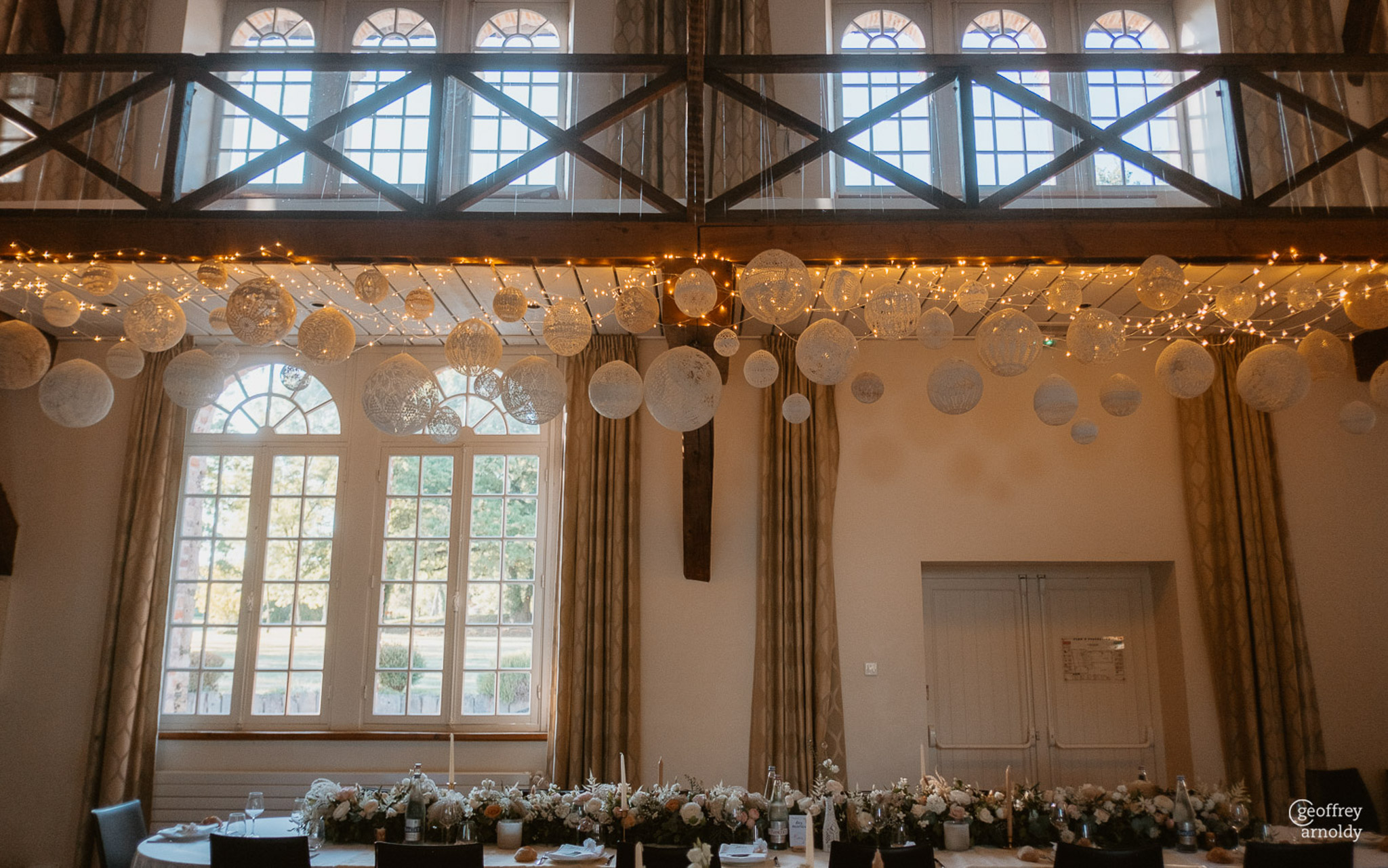 Décoration de salle de mariage maillO design au Manoir de la Jahotiere à Abbaretz en pays de la Loire